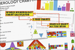 Numerology ChartMaker program for professional numerologists
