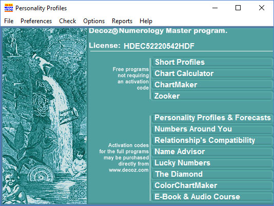 Decoz Numerolog Software master program for professional numerologists 