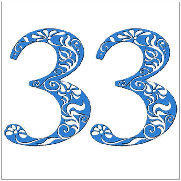 Numerology meaning of the number 33: You are artistic. Harmony and beauty are high on your list of priorities.