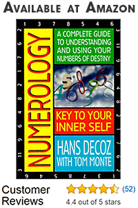 Hans Decoz' Numerology book on amazon, one of the best-selling, most popular numerology books on the market - 4.6 out of 5 stars