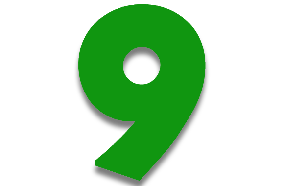 Запись цифры 9. Цифра 9 темно зеленый. 9з00. Шшщ9. 9.